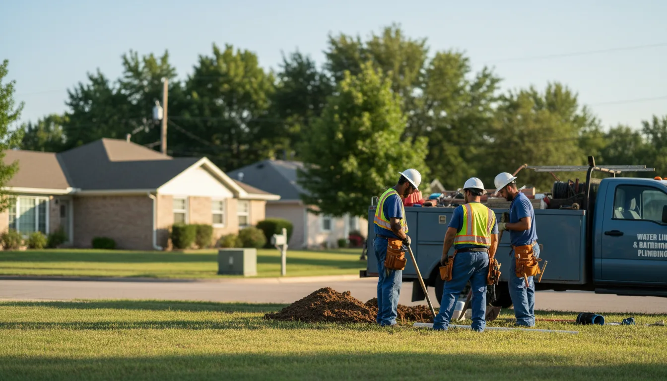 Residential water line and bathroom plumbing service in Colton, OH